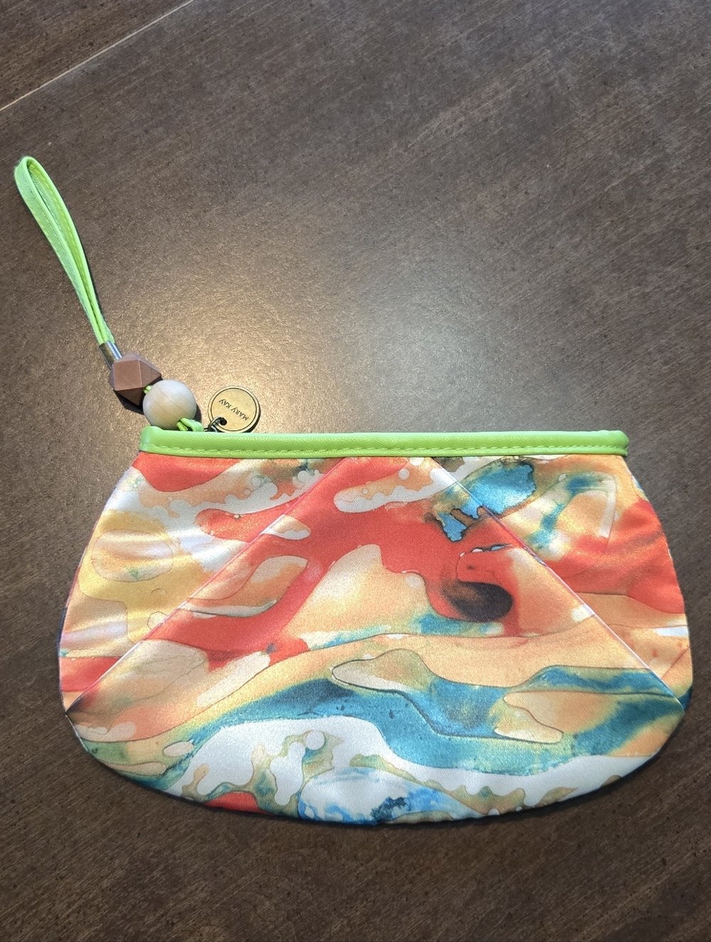 Mary Kay Art Of Nature Watercolor Orange & Green Comestic Bag